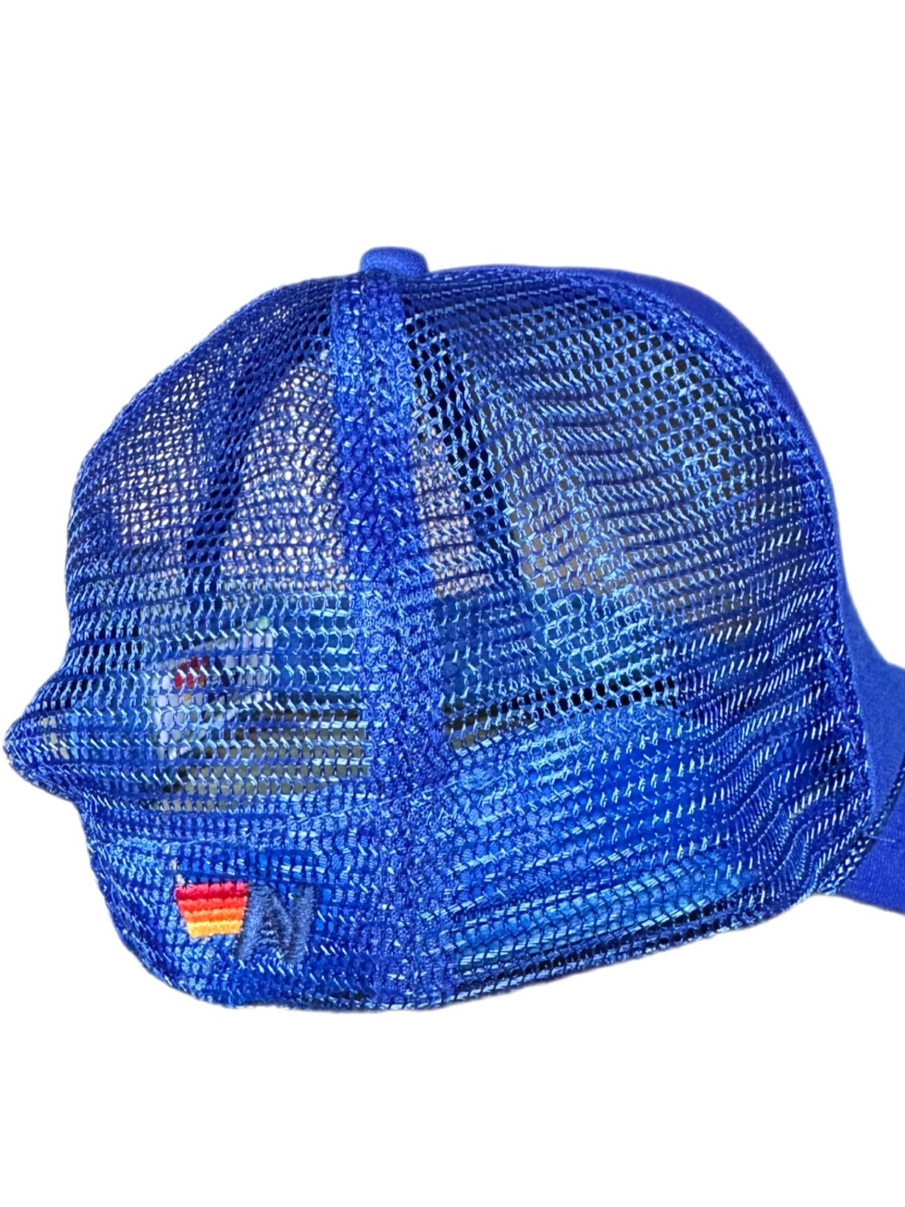 Aviator Nation x SoulCycle Rainbow Skull Snapback Mesh Trucker Hat Blue - Picture 2 of 5